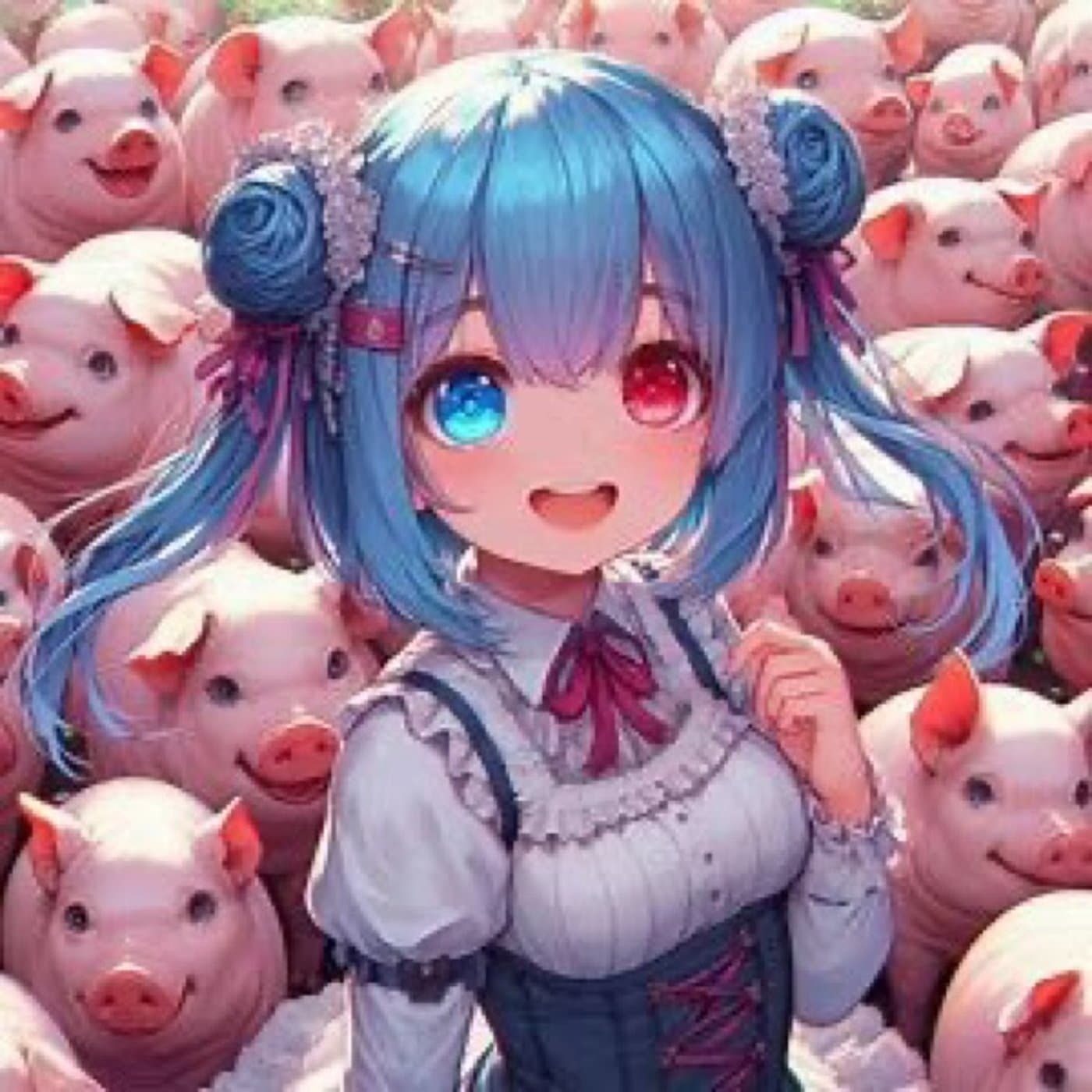 SWC AIアート3 ロマ子様をイメージした画像生成🐷(概要欄にプロンプトあり)