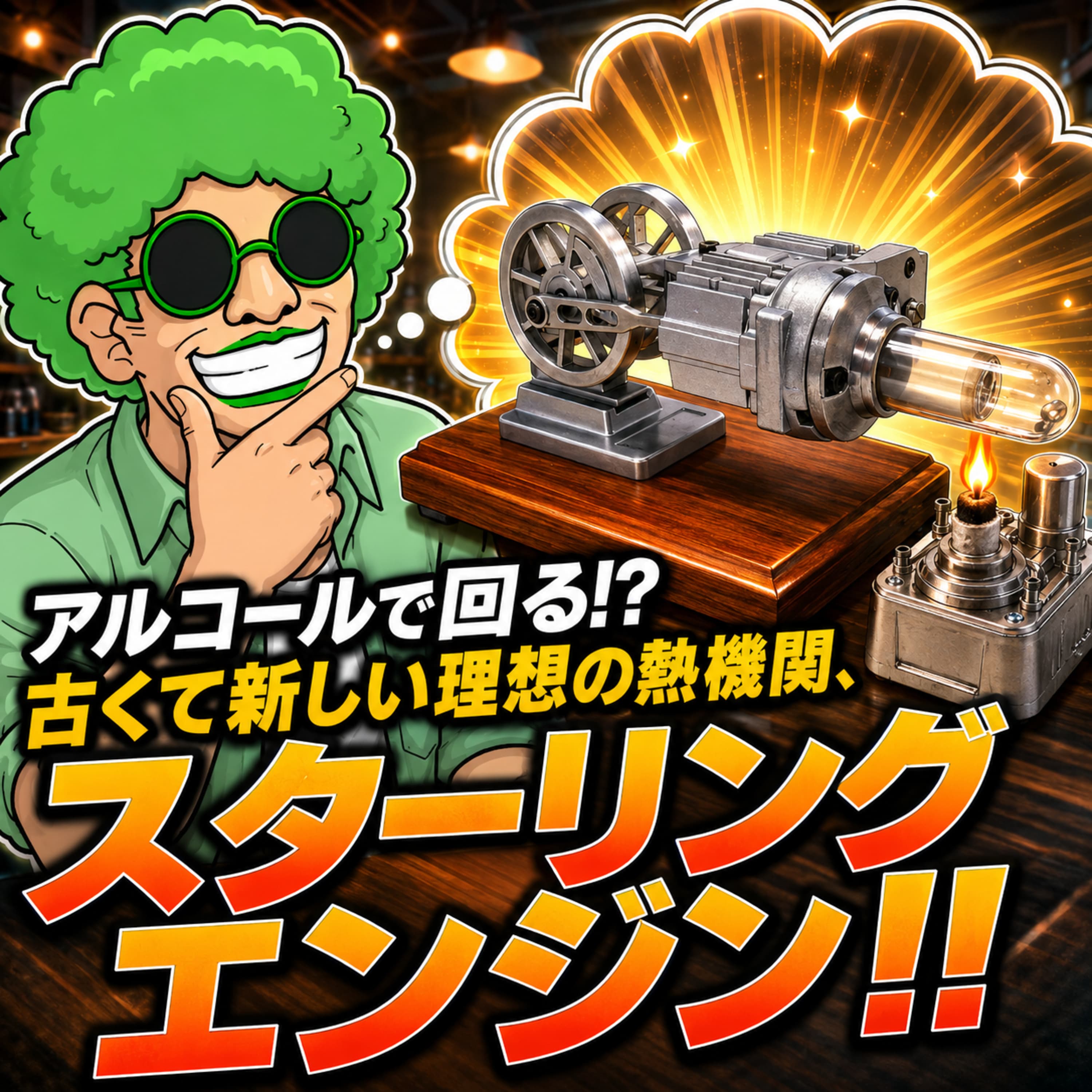 #200 アルコールで回る!? 古くて新しい理想の熱機関、スターリングエンジン!!【科学系ポッドキャストの日】