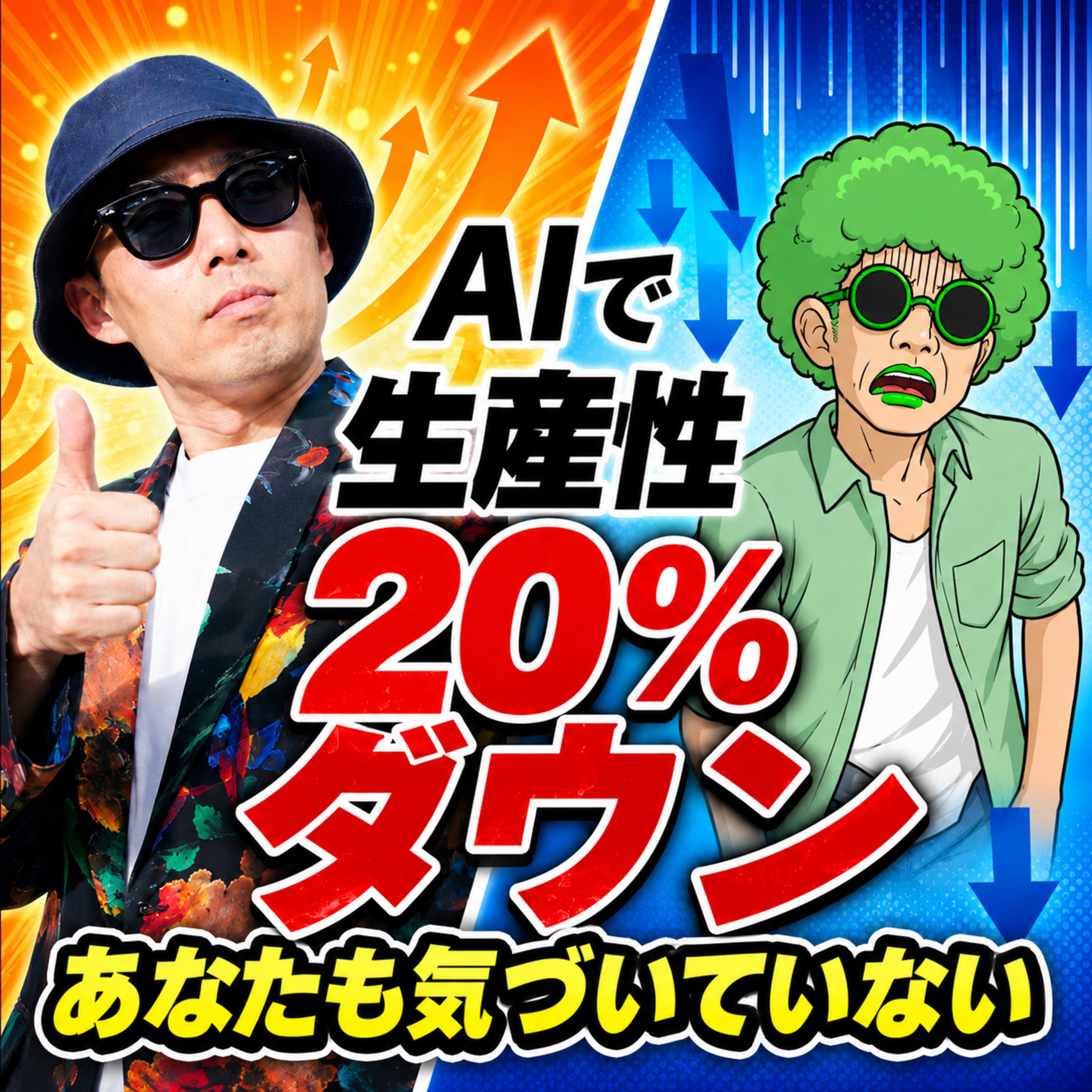 AIで生産性2割ダウン!アップしたと感じる人ほど逆に下がってた調査(ep.87)