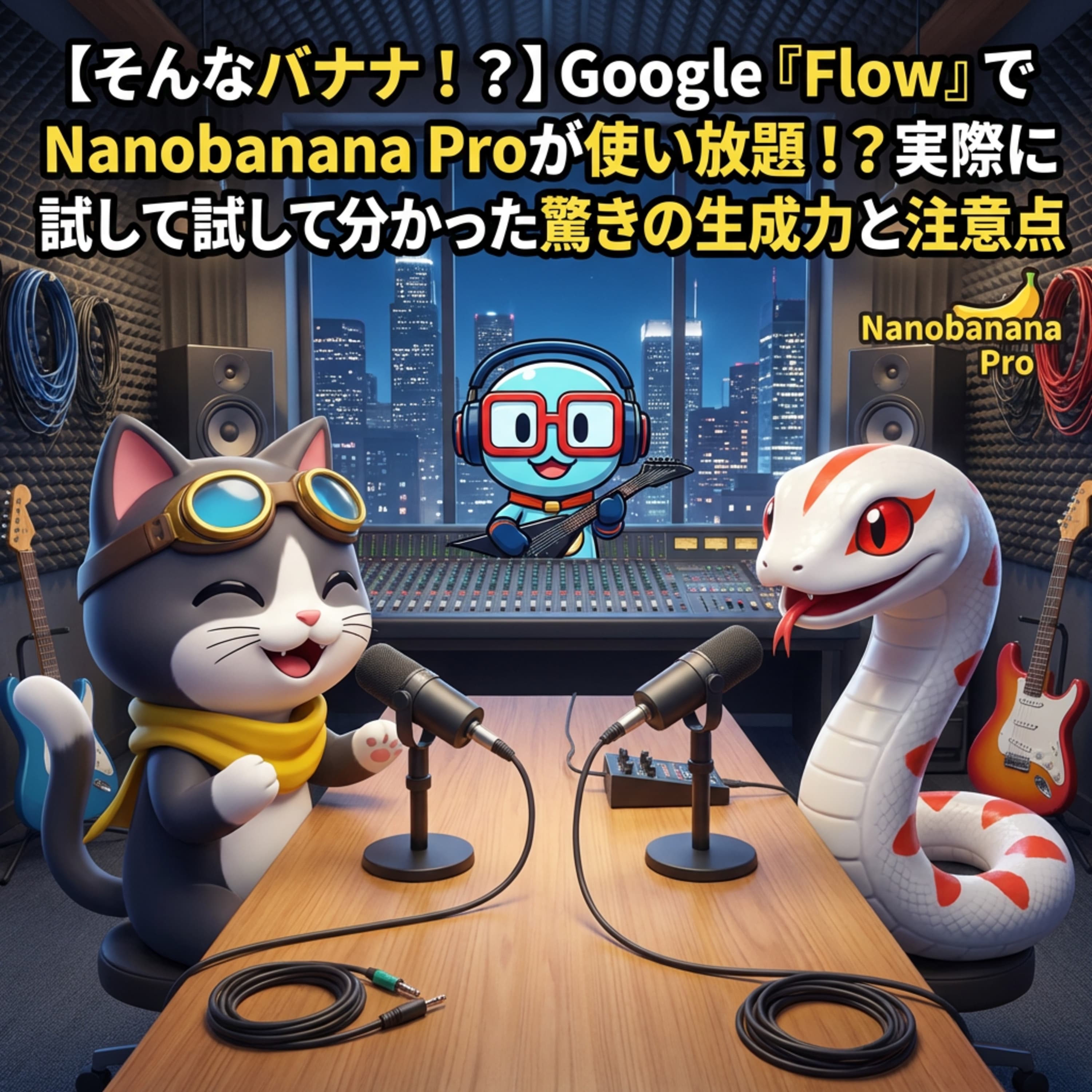 【そんなバナナ!?】Google『Flow』でNanobanana Proが使い放題!?実際に試して分かった驚きの生成力と注意点