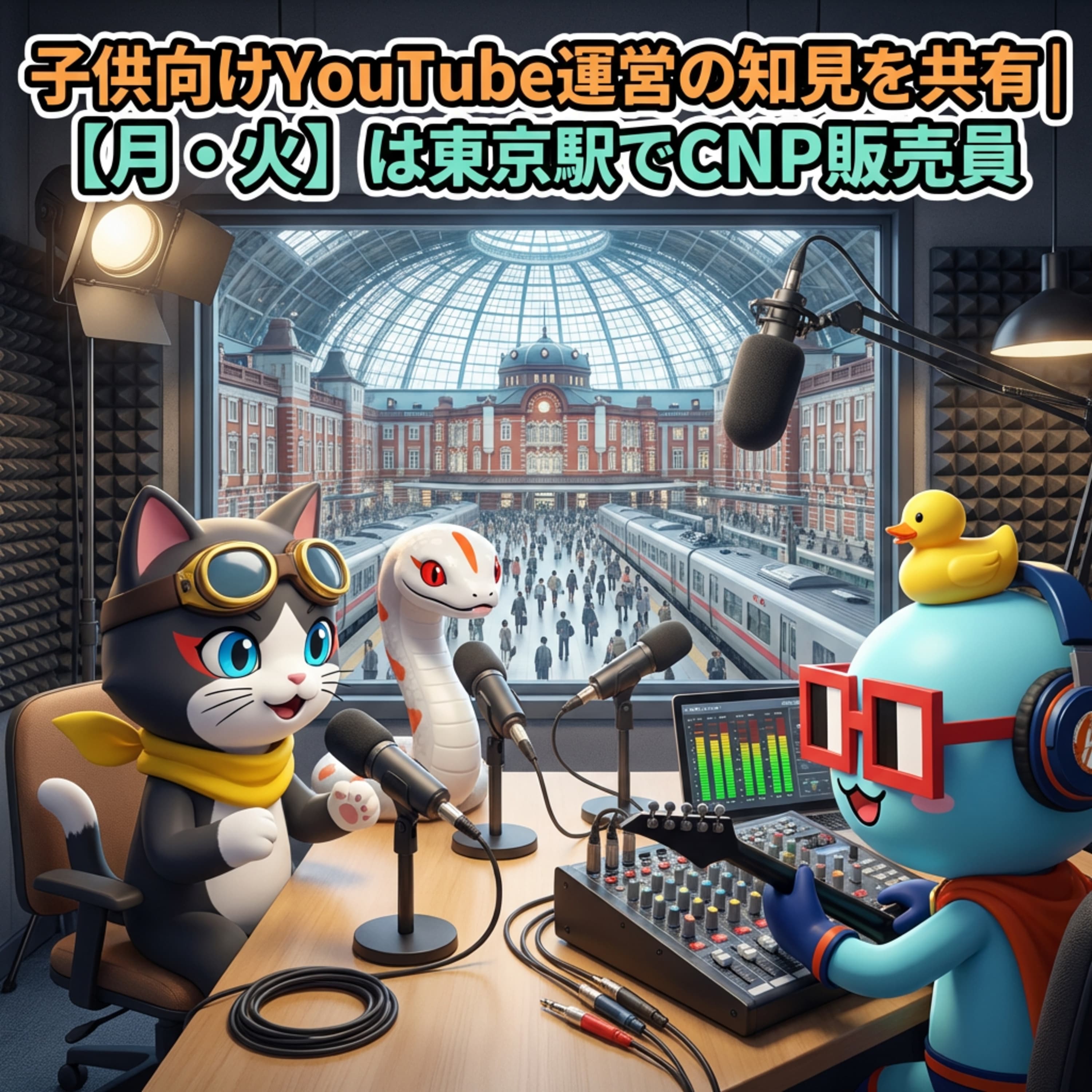 子供向けYouTube運営の知見を共有|【月・火】は東京駅でCNP販売員