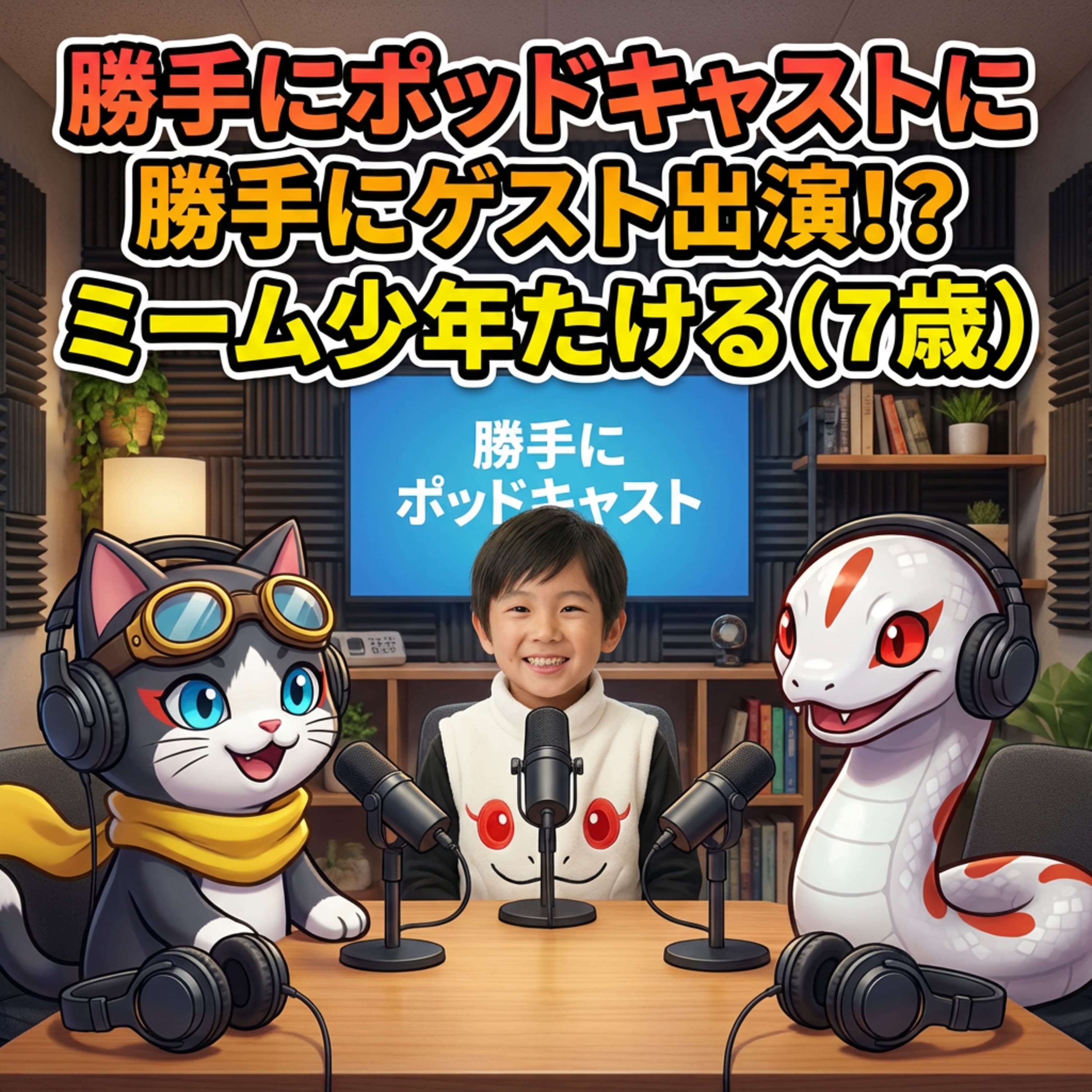 勝手にポッドキャストに勝手にゲスト出演!?ミーム少年たける(7歳)