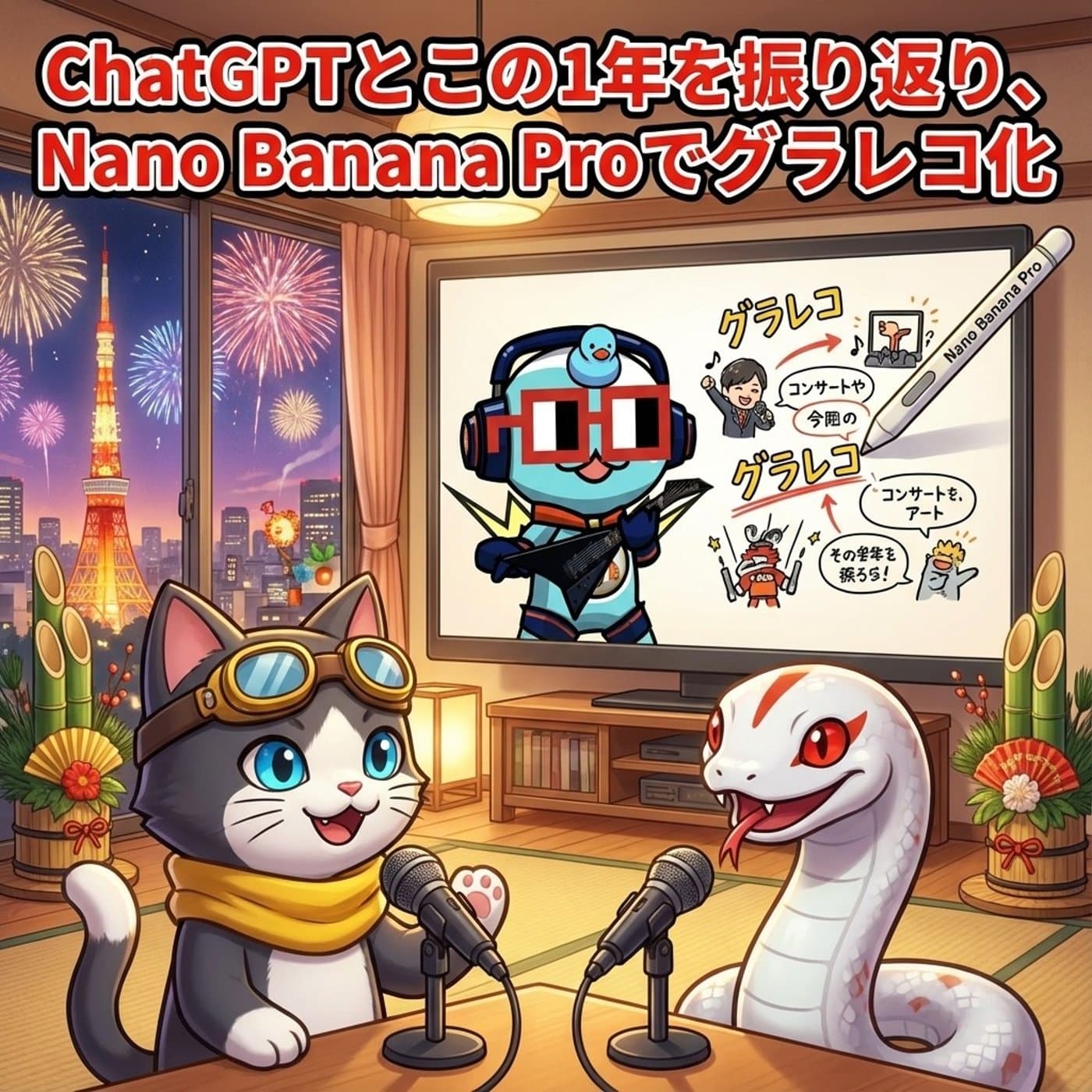 ChatGPTとこの1年を振り返り、Nano Banana Proでグラレコ化