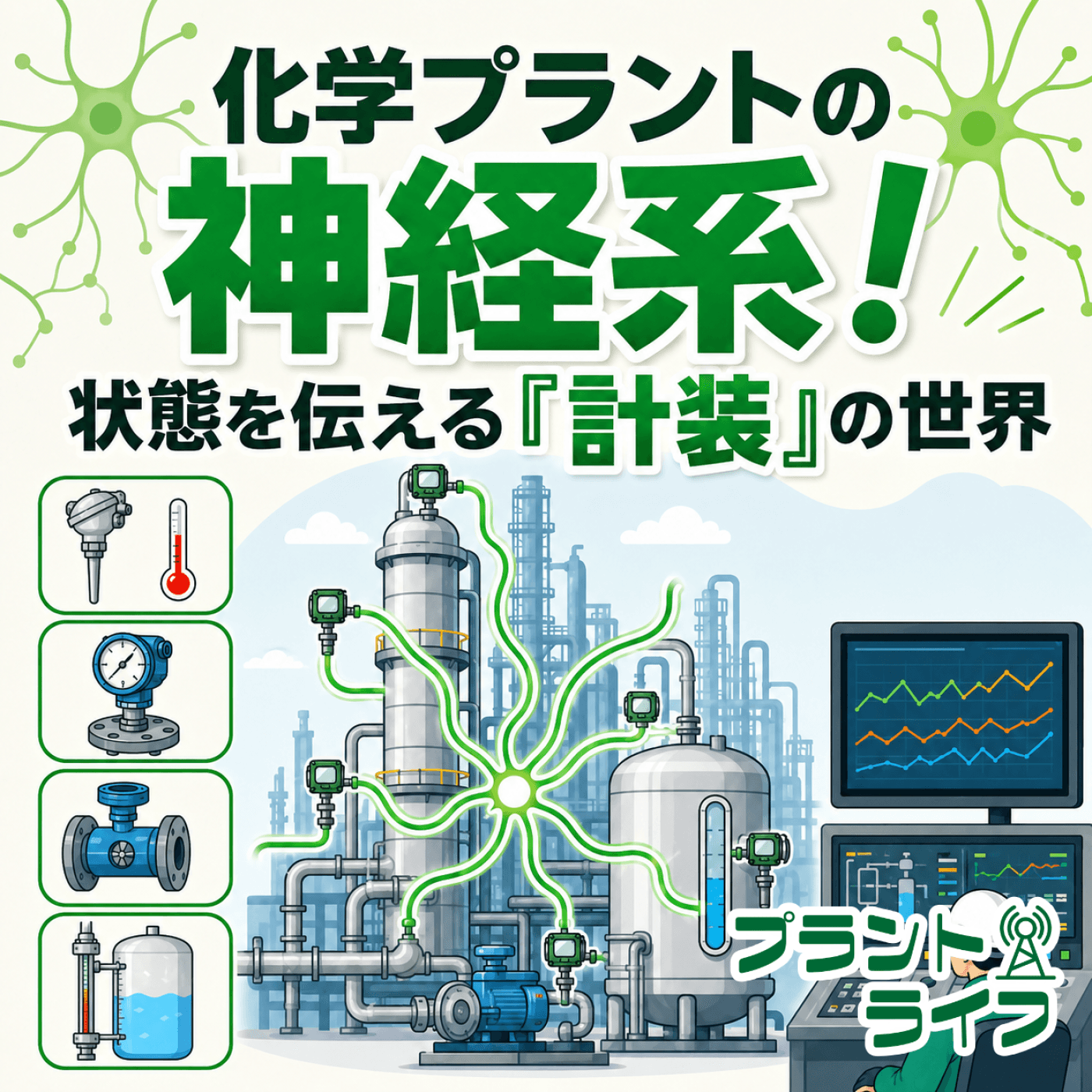 #102 化学プラントの神経系!状態を伝える「計装」の世界