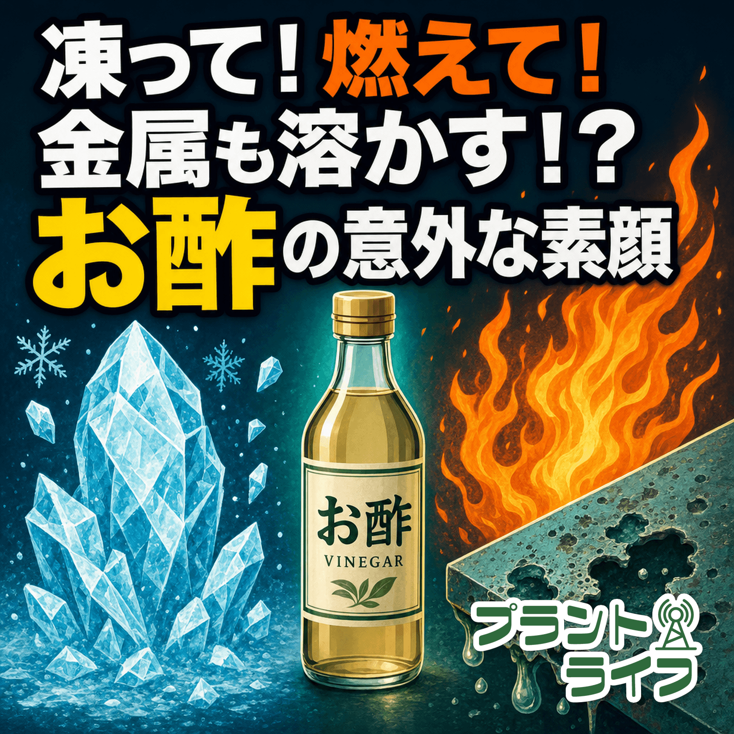 #112 凍って!燃えて!金属も溶かす!?お酢の意外な素顔