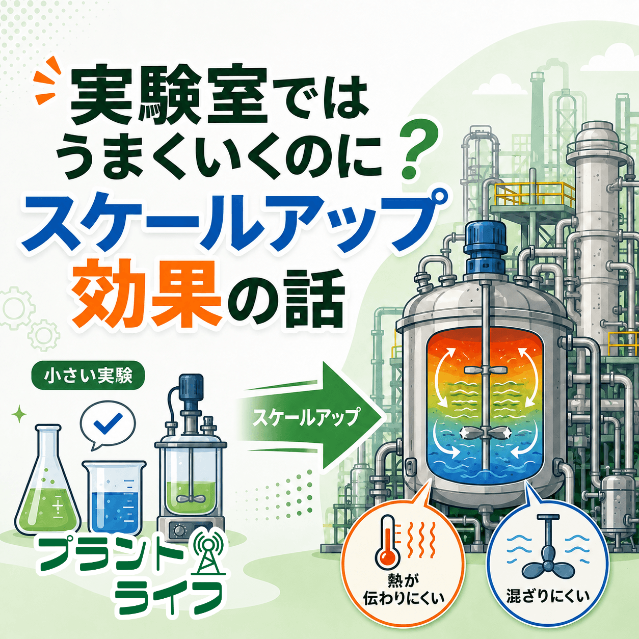 #101 実験室ではうまくいくのに?スケールアップ効果の話