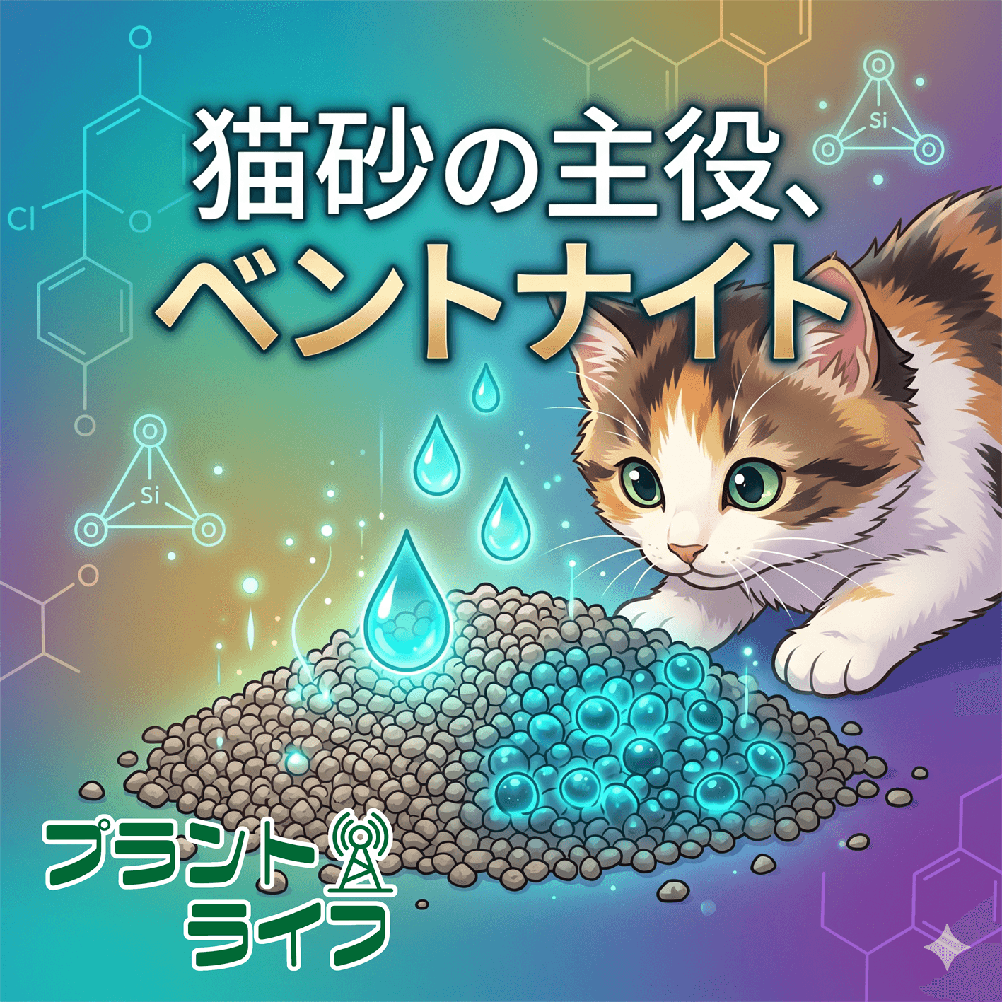 #90 猫砂の主役、ベントナイト〜水を吸って膨らむ粘土の化学〜